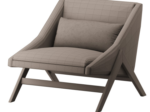 INK IVY Accent Chair Modern Mid 3D मॉडल
