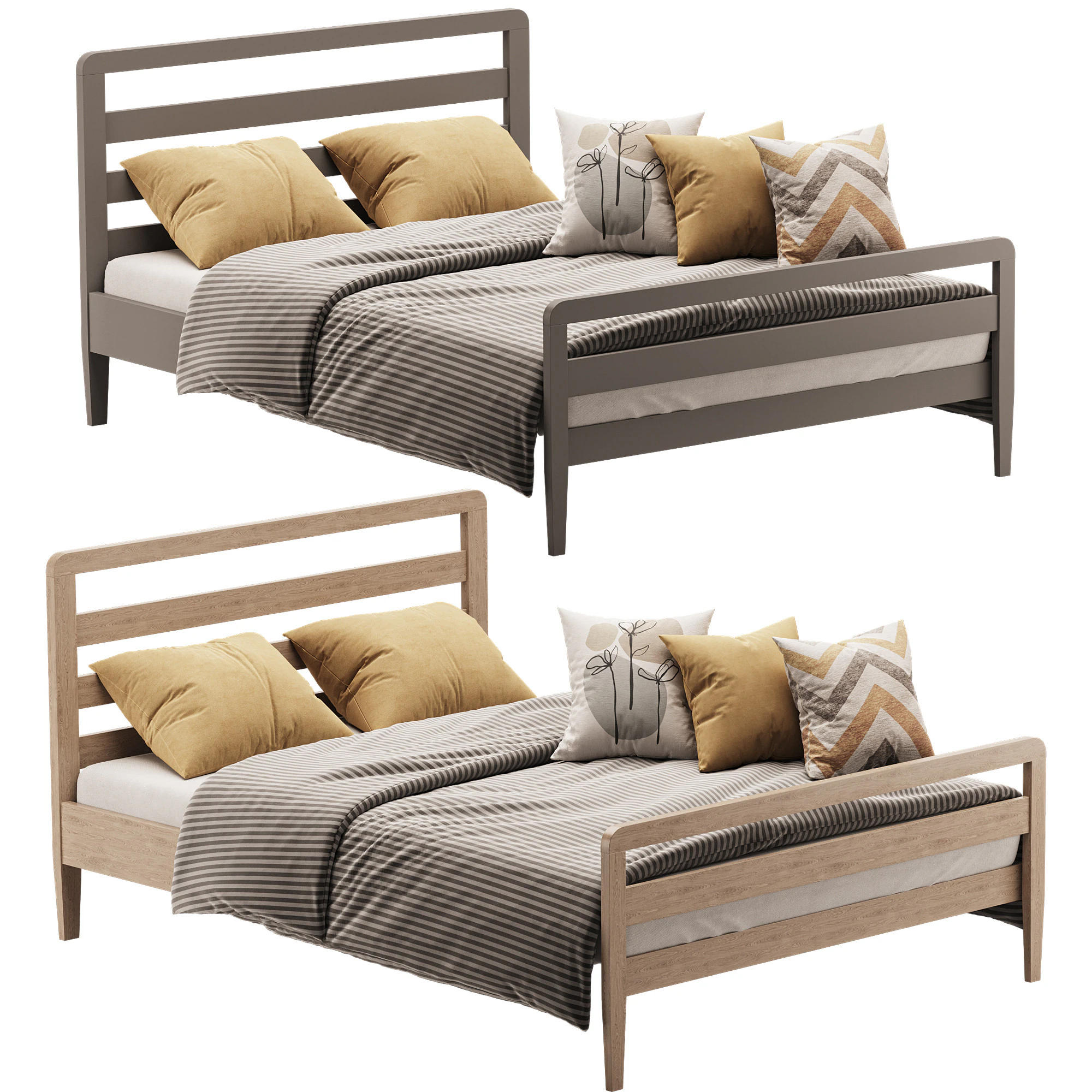 Kids Bed Darty 3D Model .c4d .max .obj .3ds .fbx .stl .blend 