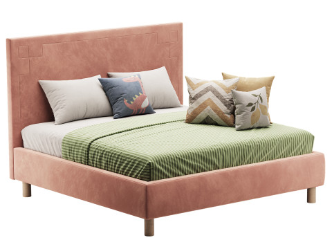 Kids Bed pink Aiden Pink 3Dモデル