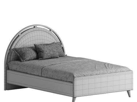 Lorenabedsetwsdb Lorena Double Sized Bed 3D Model