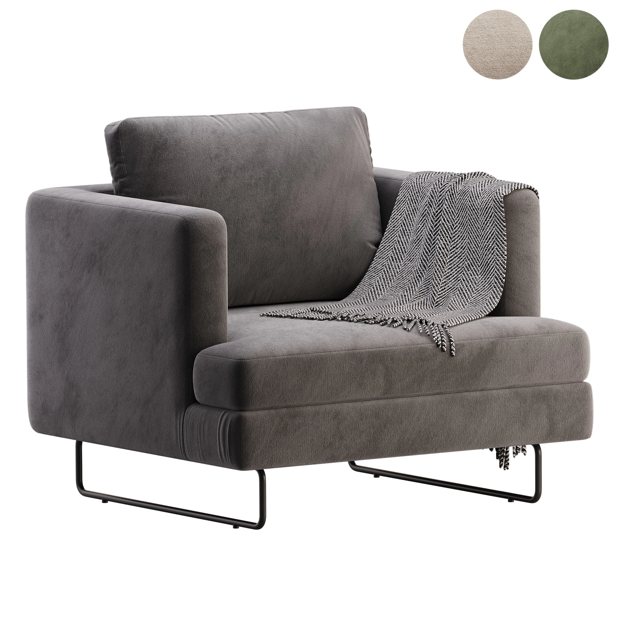 Armchair 12121 3D Model .c4d .max .obj .3ds .fbx .stl .blend