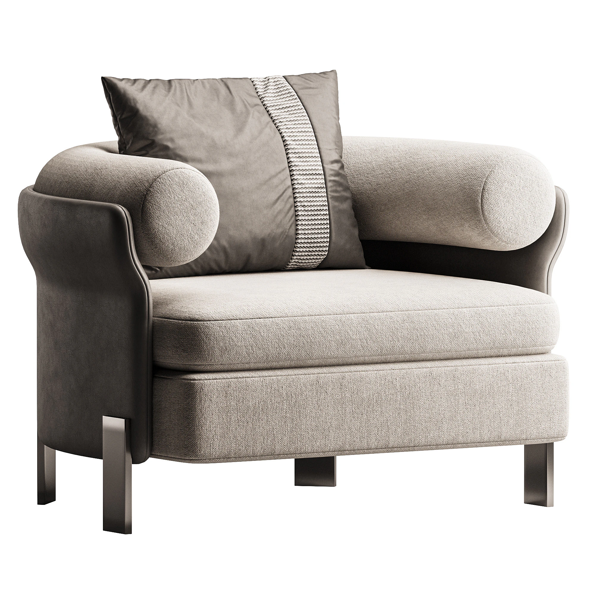 Mattia Armchair 3D Model .c4d .max .obj .3ds .fbx .stl .blend