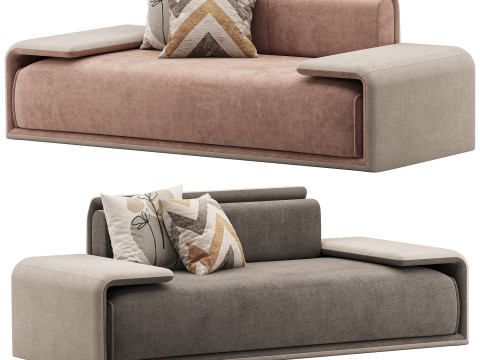 Modern Dark Grey Upholstered 3D 모델