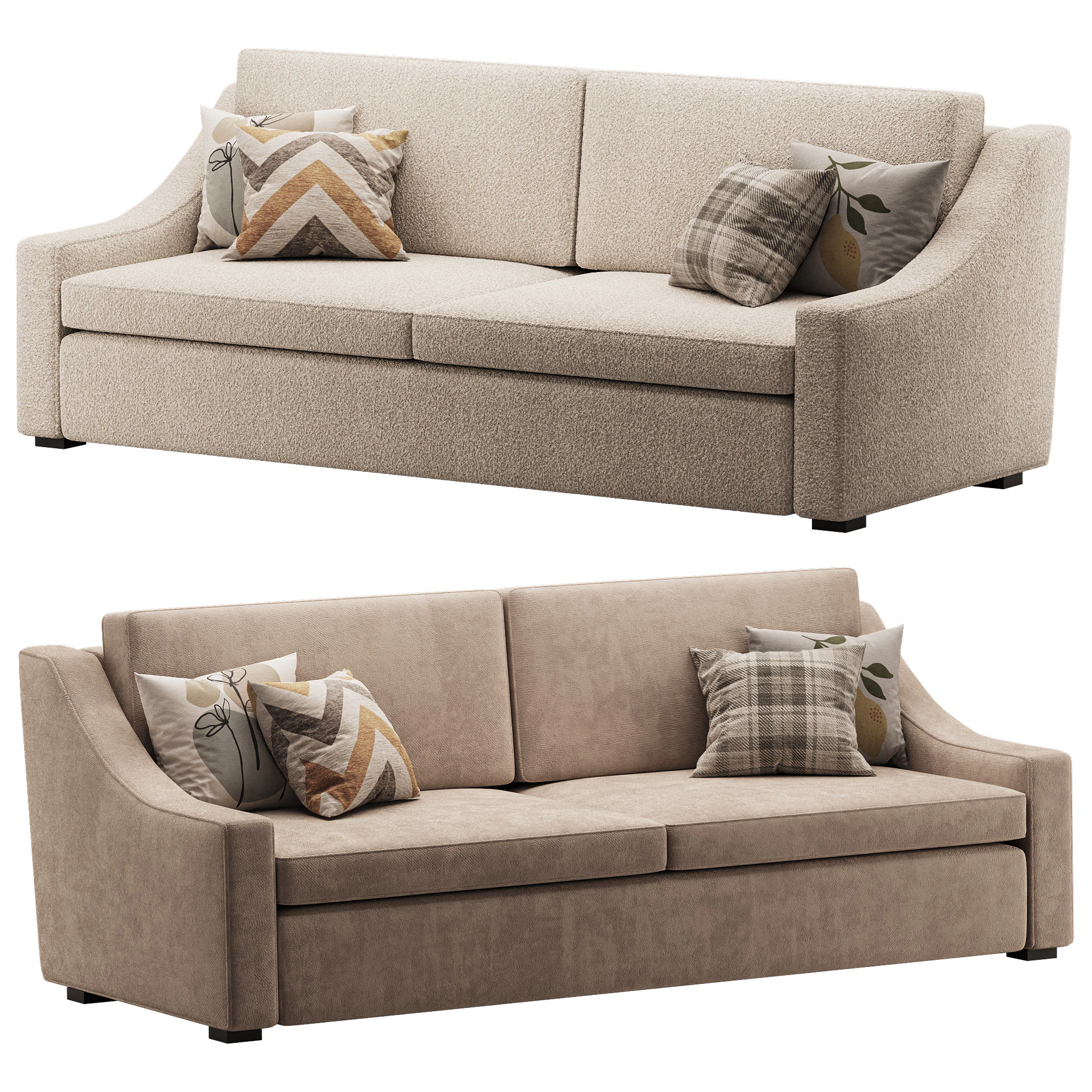 Modern sofa Mike 220 100 3D Model .c4d .max .obj .3ds .fbx .stl .blend 