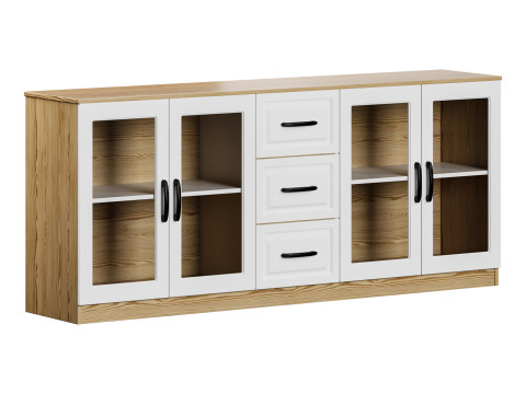 Modern Wood Buffet 3 3D 模型