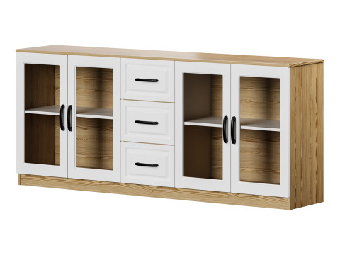 Modern Wood Buffet 3 3D 模型