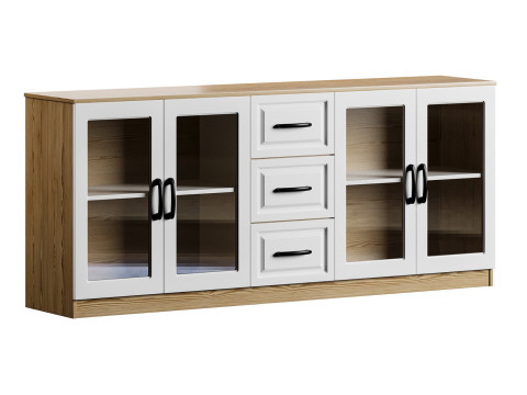 Modern Wood Buffet 3 3D 模型