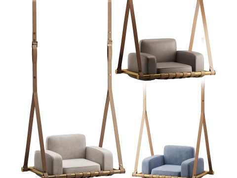 海军蓝色豪华秋千 3D 模型