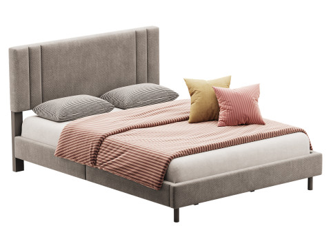 Queen Bed Frame 3D 模型