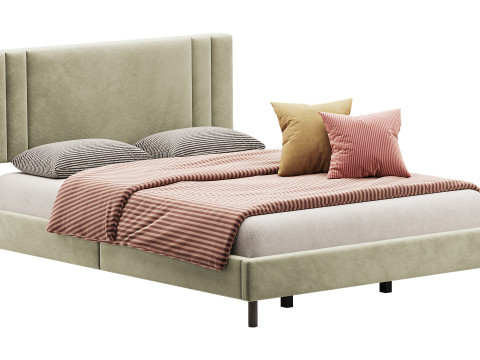 Queen Bed Frame 3D 模型