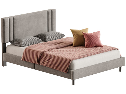 Queen Bed Frame 3D 模型