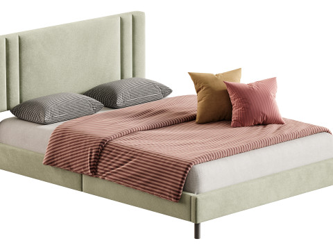 Queen Bed Frame 3D 模型