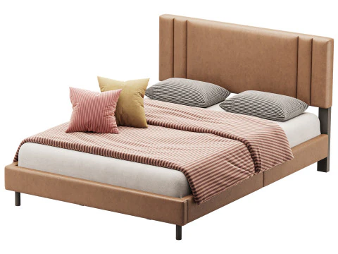 Queen Bed Frame 3D Model
