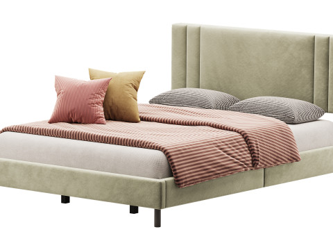 Queen Bed Frame 3D 模型