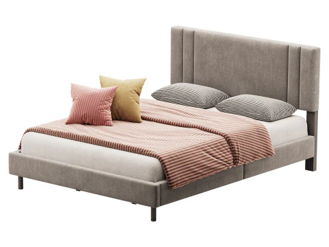Queen Bed Frame 3D Model