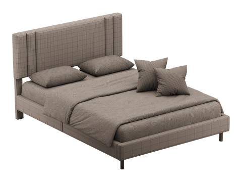 Queen Bed Frame 3D 模型