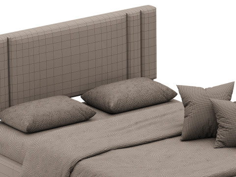 Queen Bed Frame 3D 模型