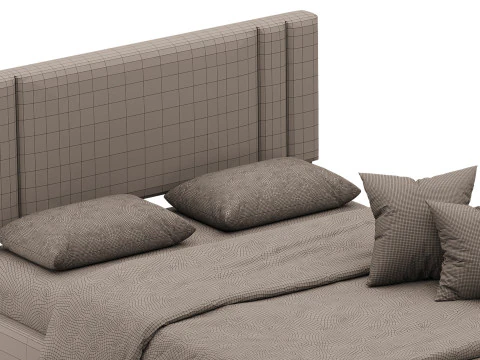 Queen Bed Frame 3D Model