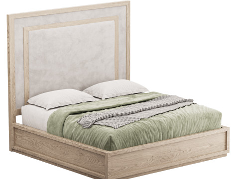 Rookery Upholstered Panel Bed 3Dモデル