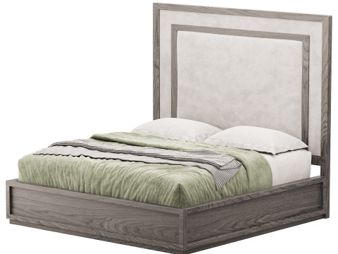Rookery Upholstered Panel Bed Modèle 3D