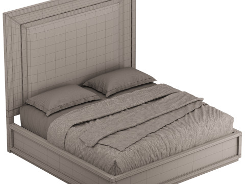 Rookery Upholstered Panel Bed Modèle 3D