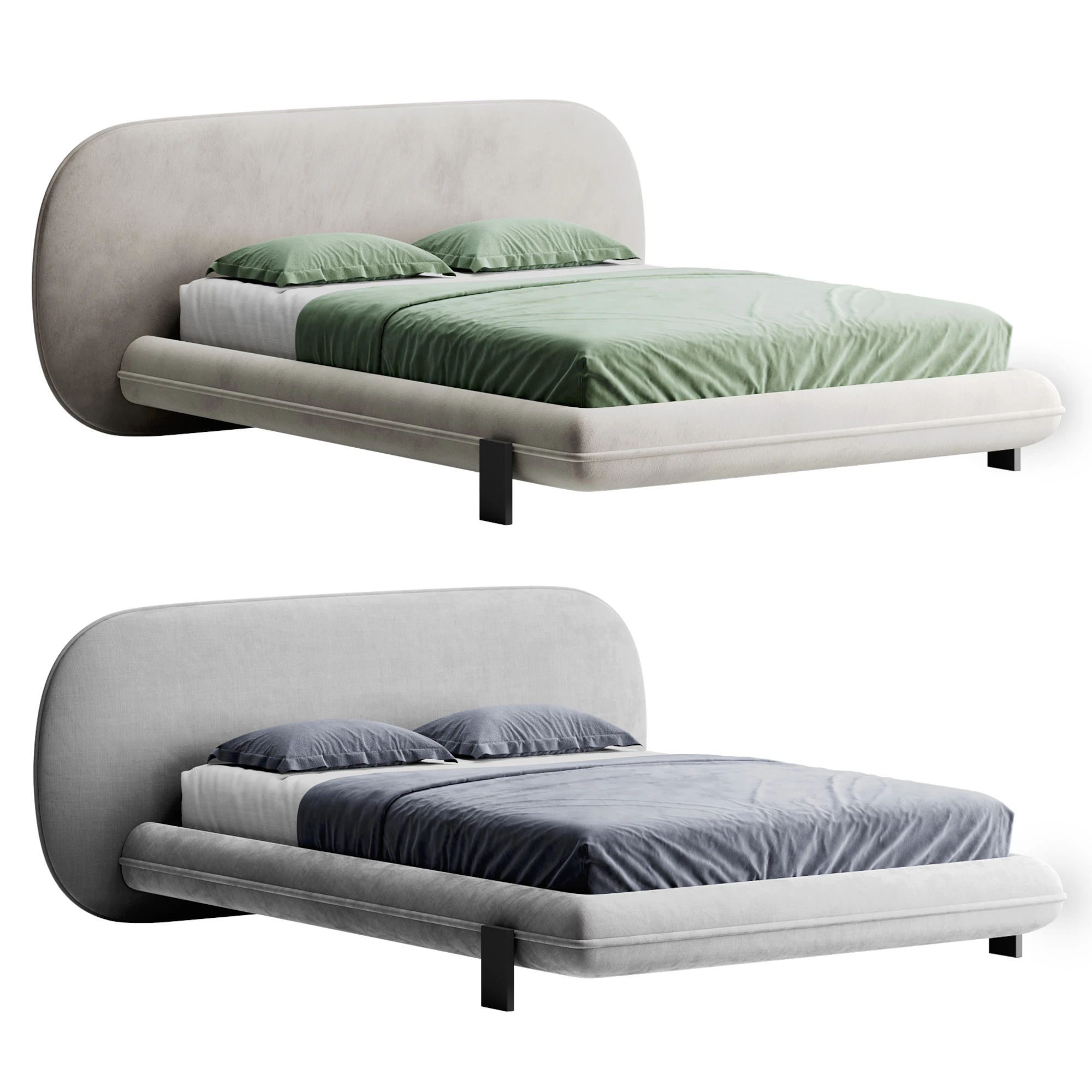 Saba Italia bed 3D Model .c4d .max .obj .3ds .fbx .stl .blend