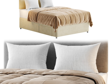 Sealy Auckland Firm Support Divan Bed Set Model 3D