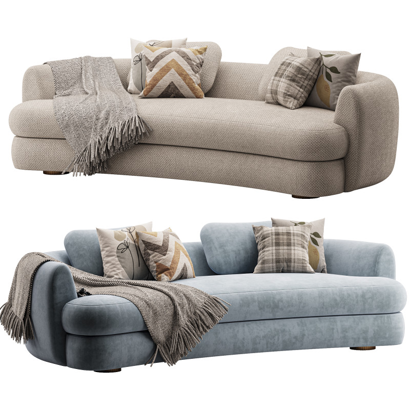 Sennen Curved Sofa Modello 3D .c4d .max .obj .3ds .fbx .stl .blend