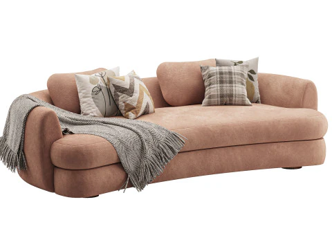 Sof&aacute; curvo Sennen Modelo 3D