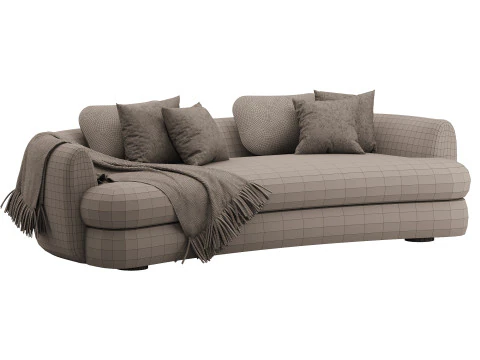 Sof&aacute; curvo Sennen Modelo 3D