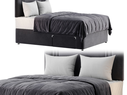 Slumberland Air Memory Divan Bed Set Model 3D