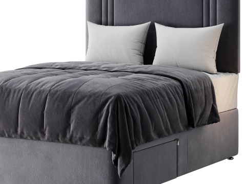 Slumberland Air Memory Divan Bed Set Modelo 3D