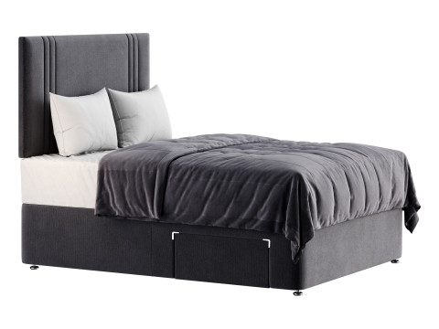 Slumberland Air Memory Divan Bed Set Modelo 3D