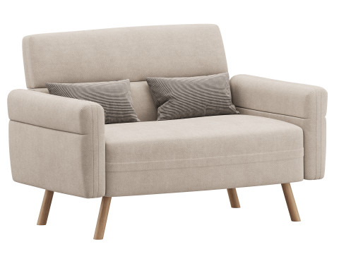 Sofa Couch with Lumbar 3D Model