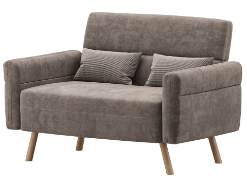 Sofa Couch with Lumbar 3D-Modell
