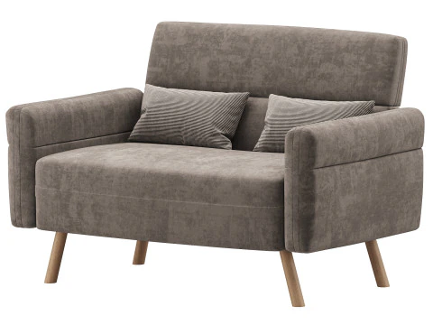 Sof&aacute; Sof&aacute; com Lombar Modelo 3D