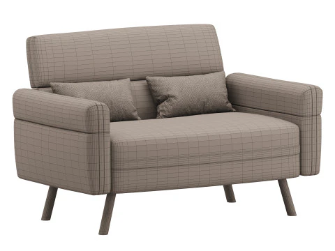 Sof&aacute; Sof&aacute; com Lombar Modelo 3D