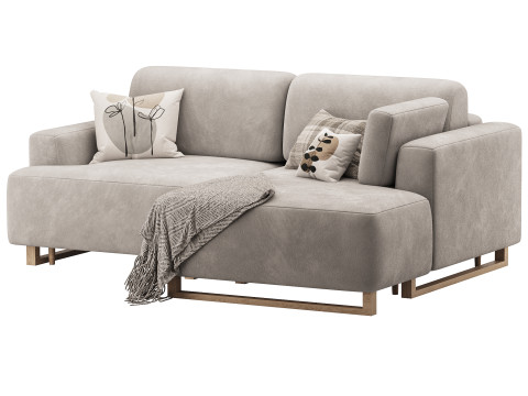 Sofa Onte Textile Grafit 3D Модель