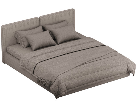 Tadao bed with compartment Model 3D