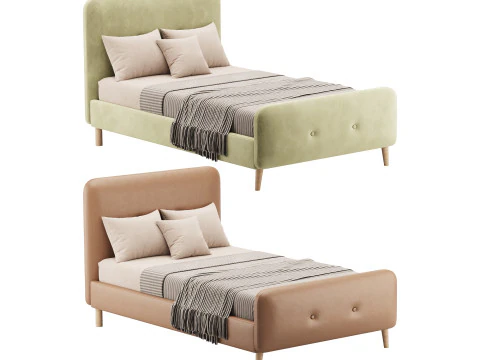 Підліткова ліжко кнопка 3D Модель