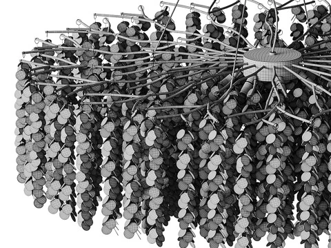 HangingchandelierMODESTYLEMS21071300GDlight 3D Model