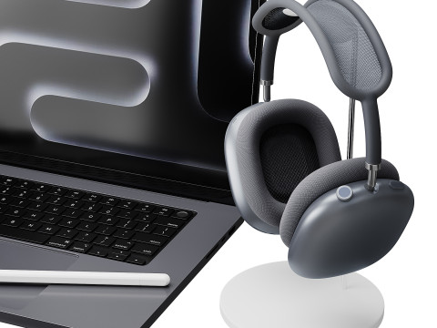 Set of Apple equipment 01 3D 모델