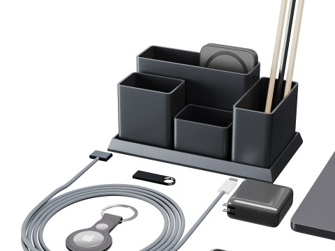Set of Apple equipment 01 3D 모델