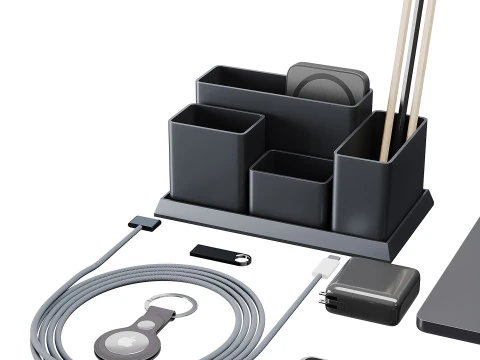Set of Apple equipment 01 3D Model