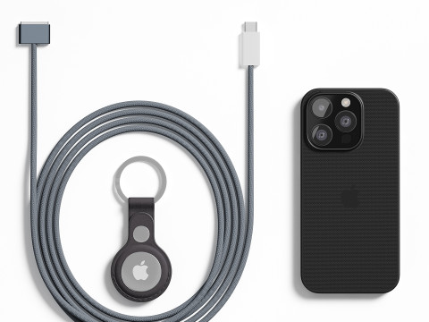 Set of Apple equipment 01 3D 모델