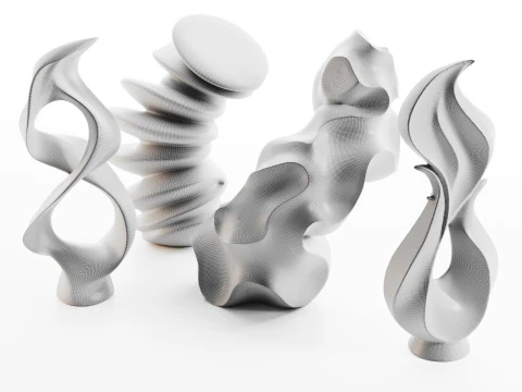 Scultura astratta Modello 3D