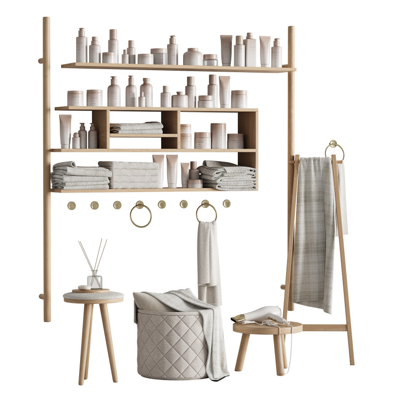 Bathroom accessories Modelo 3D .c4d .max .obj .3ds .fbx .stl .blend