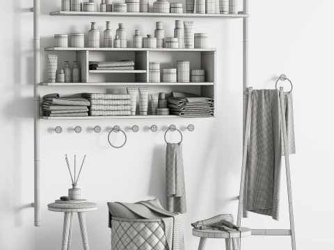 Bathroom accessories 3D Model