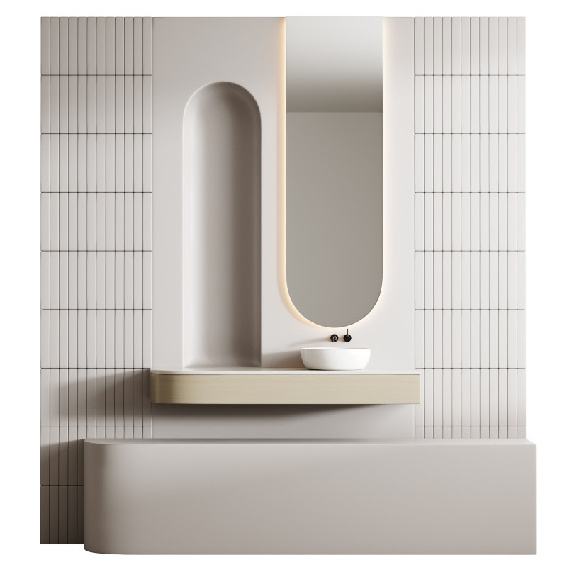 Bathroom furniture 3 3D Модель .c4d .max .obj .3ds .fbx .stl .blend