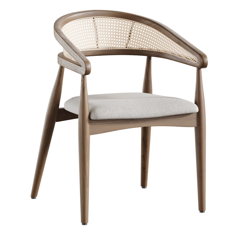 Belen Naturel Chair 3D Model .c4d .max .obj .3ds .fbx .stl .blend